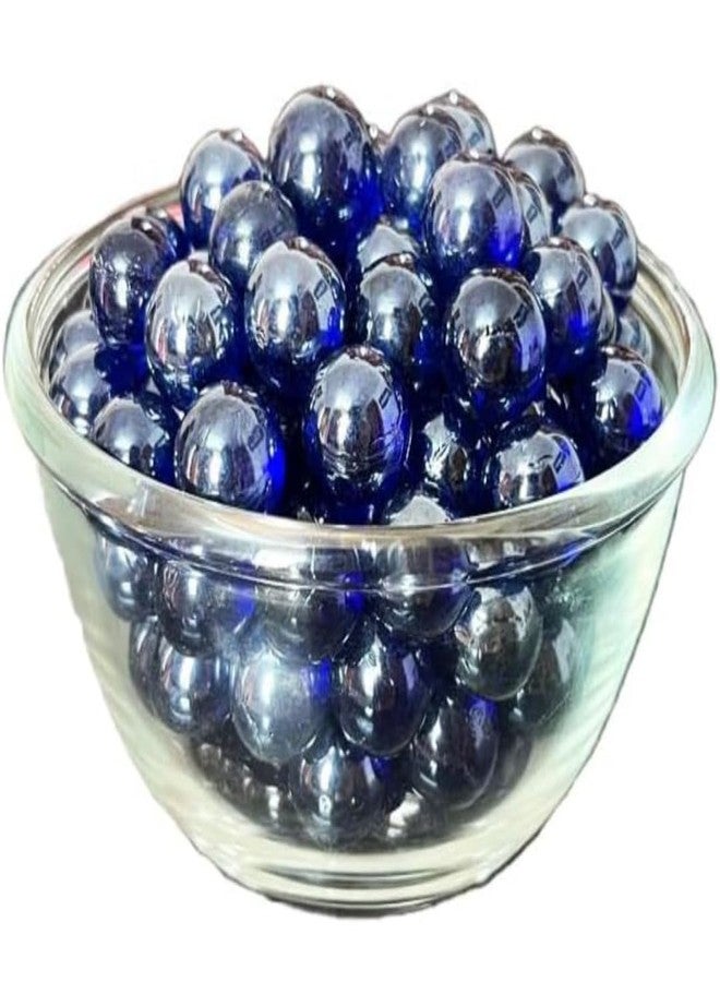 R.S Kanche Goli Marble Goli Dark Blue Pack of 40 pcs Glass Balls - Image 1